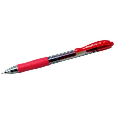 PILOT Penna roller gel a scatto G-2, Punta media 0,7 mm, Rosso (confezione  12 pezzi) - Penne Gel a Scatto