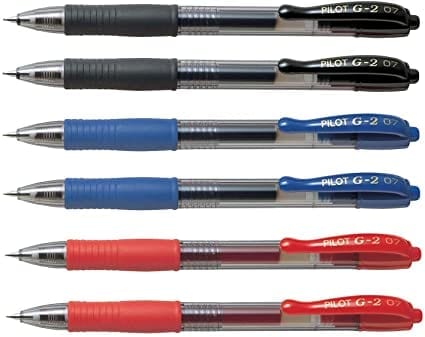 Pilot Penna gel a scatto Roller G2 Pilot - Punta tonda da 0,7 mm - Corsa  0,4 mm - NERO 23147 4902505163166