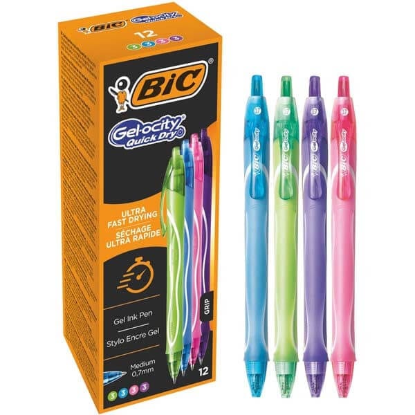 BIC Gel-Ocity - Penna a gel a scatto - Giallo 999460