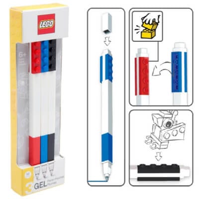 SET di 3 penne GEL della LEGO serie PEN PALS - CentroCopieCaricchia